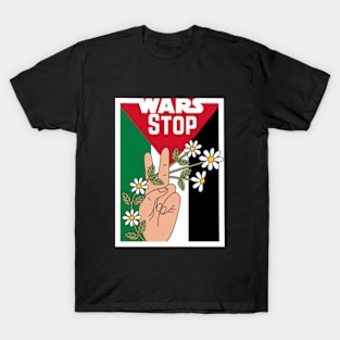 stop war in palestine save rafah T-Shirt